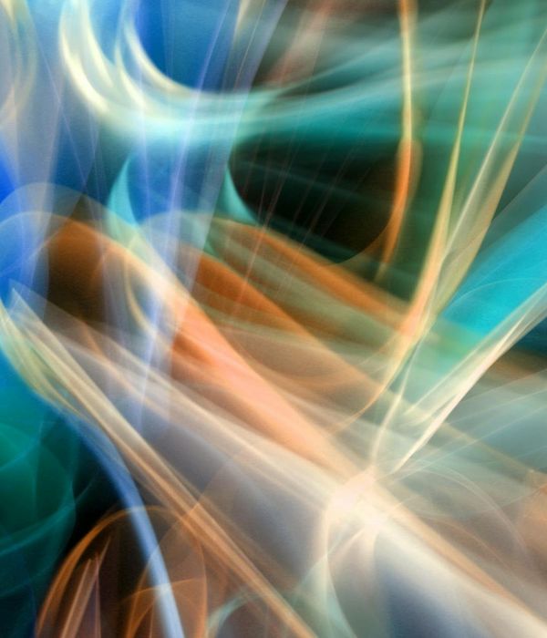 Abstract flowing lines representing visual focus and relaxation