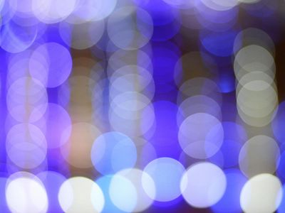 Blurry blue lights representing soft visual focus